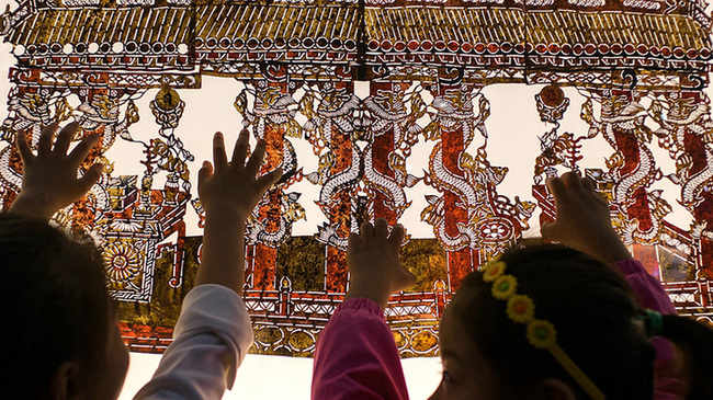 弘扬民粹老艺术武清百姓体验唐山皮影戏