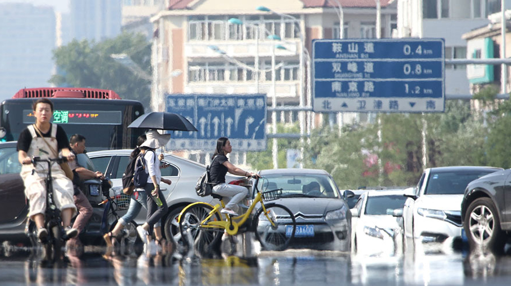 天津出现高温天气