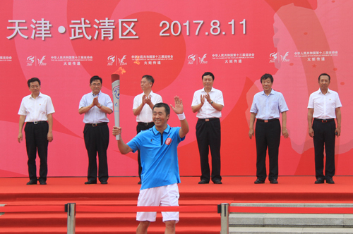 全运火炬传递武清站结束 沿线景点展现区域特色