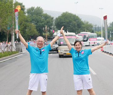 火炬传递红桥站结束 “三河五岸”诠释城市之源