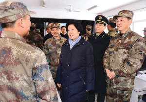 孙春兰来到某摩托化步兵旅看望慰问广大官兵