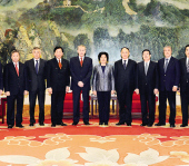 萨马兰奇纪念馆首展仪式举行 孙春兰会见来宾