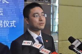 渤海商品交易所副總經理鄭宇接受媒體採訪